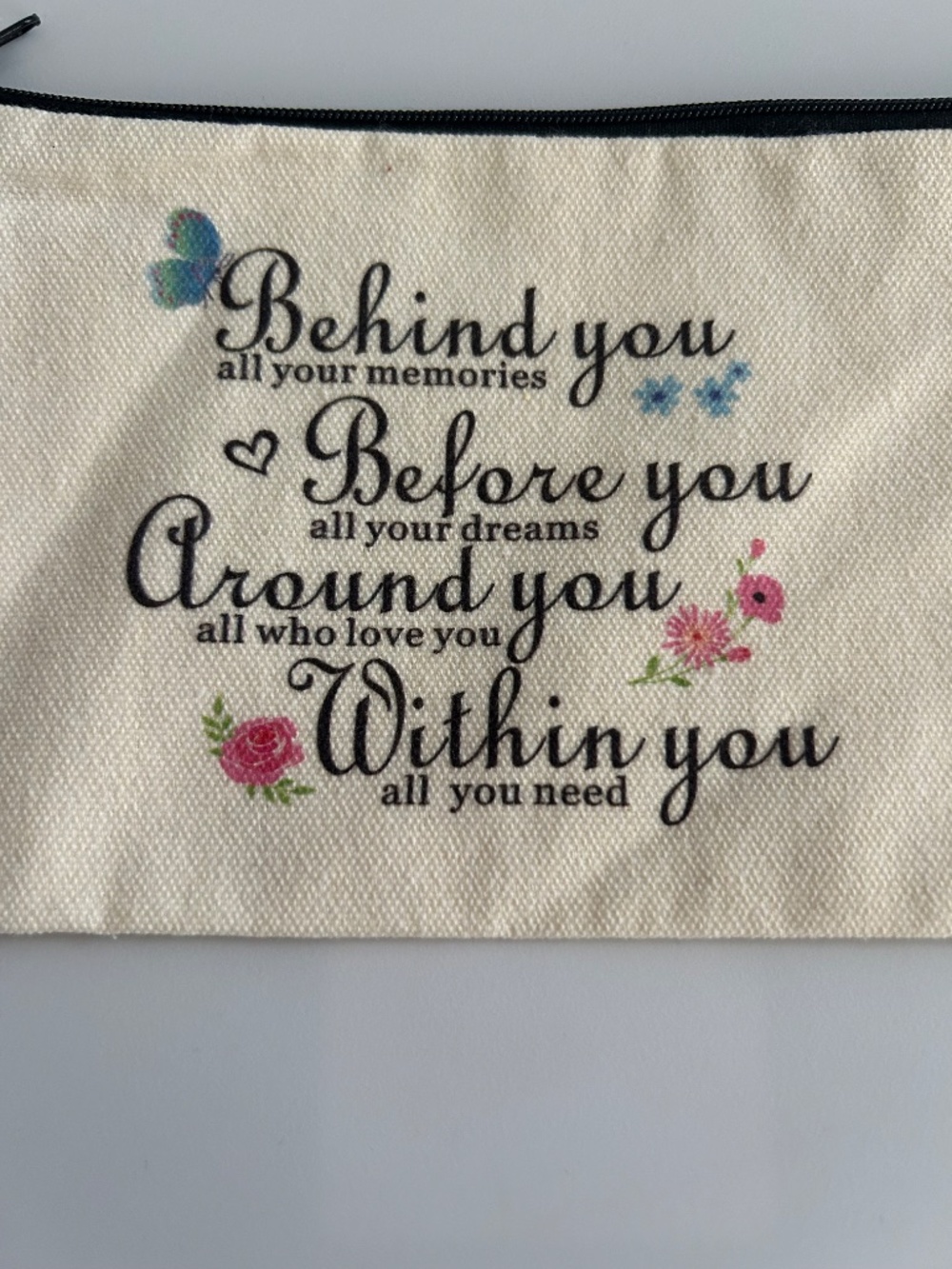 Inspirational Cosmetic pouch NWOT